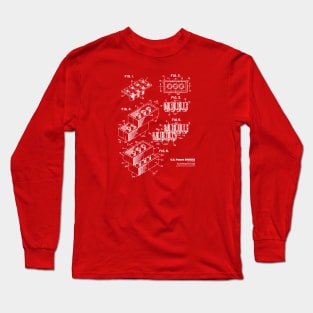 1961 Toy Building Brick (Lego) Patent Drawing - 001 Light Long Sleeve T-Shirt